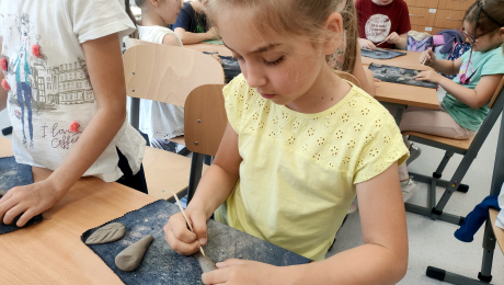 Zajęcia ceramiczne w kl. 1a
