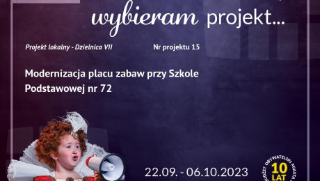 Stwórz historię swojego miasta - ZAGŁOSUJ! Modernizacja placu zabaw przy Szko