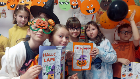 Święto Dyni i Halloween na lekcjach języka angielskiego w kl. 1-3