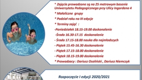 Dodatkowe zajęcia z pływania organizowane przez UKS Wola Justowska